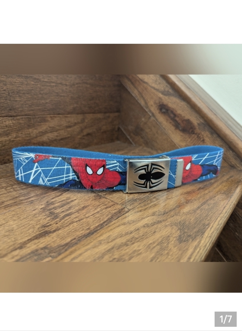 Buckle-Down Belt Spider-Man 1.5" belt kid 27.5" belt Like New